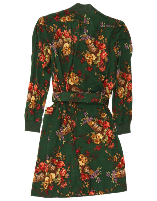 Botto Robe fourreau à manches longues pour femme UK 44 Vert moyen floral