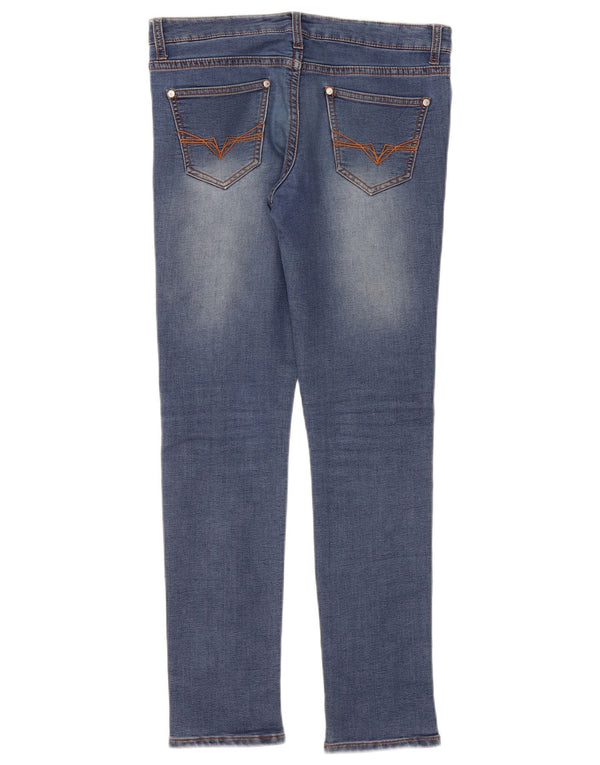 Guess Jean Slim Femme UK 12 Moyen W30 L28 Bleu Coton