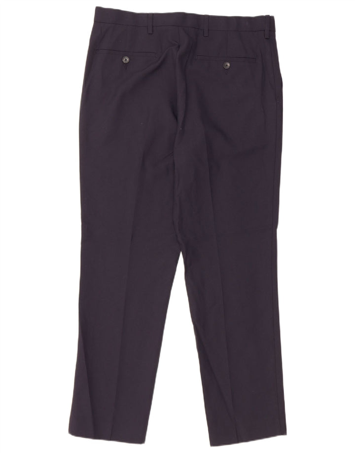 Marks & Spencer Pantalon Chino Slim Homme W32 L29 Bleu Marine Polyester