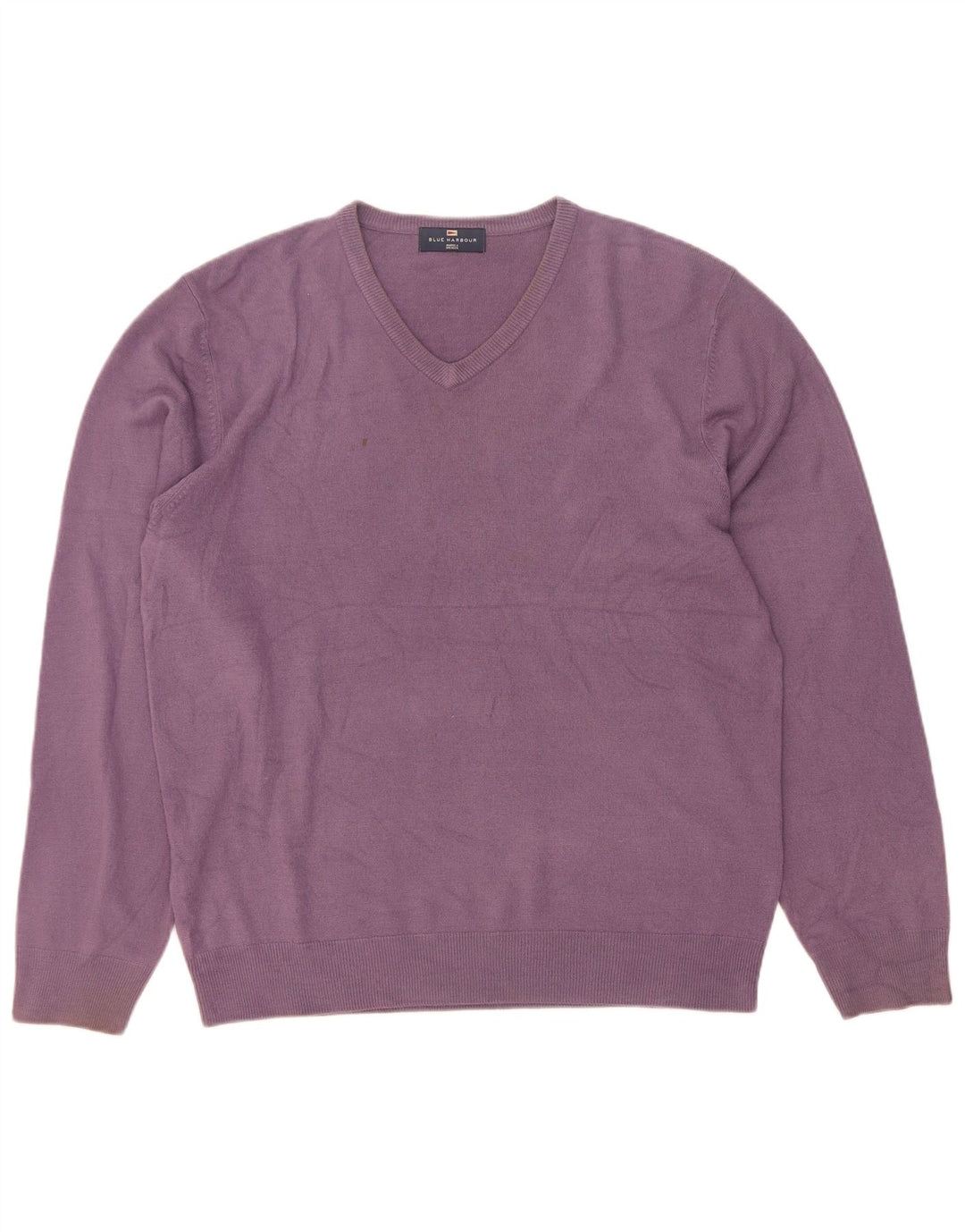 Marks & Spencer Pull à col en V Blue Harbor pour hommes, grand violet
