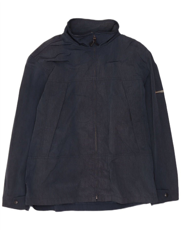 Trussardi Veste de Pluie Homme IT 52 XL Bleu Marine Polyamide