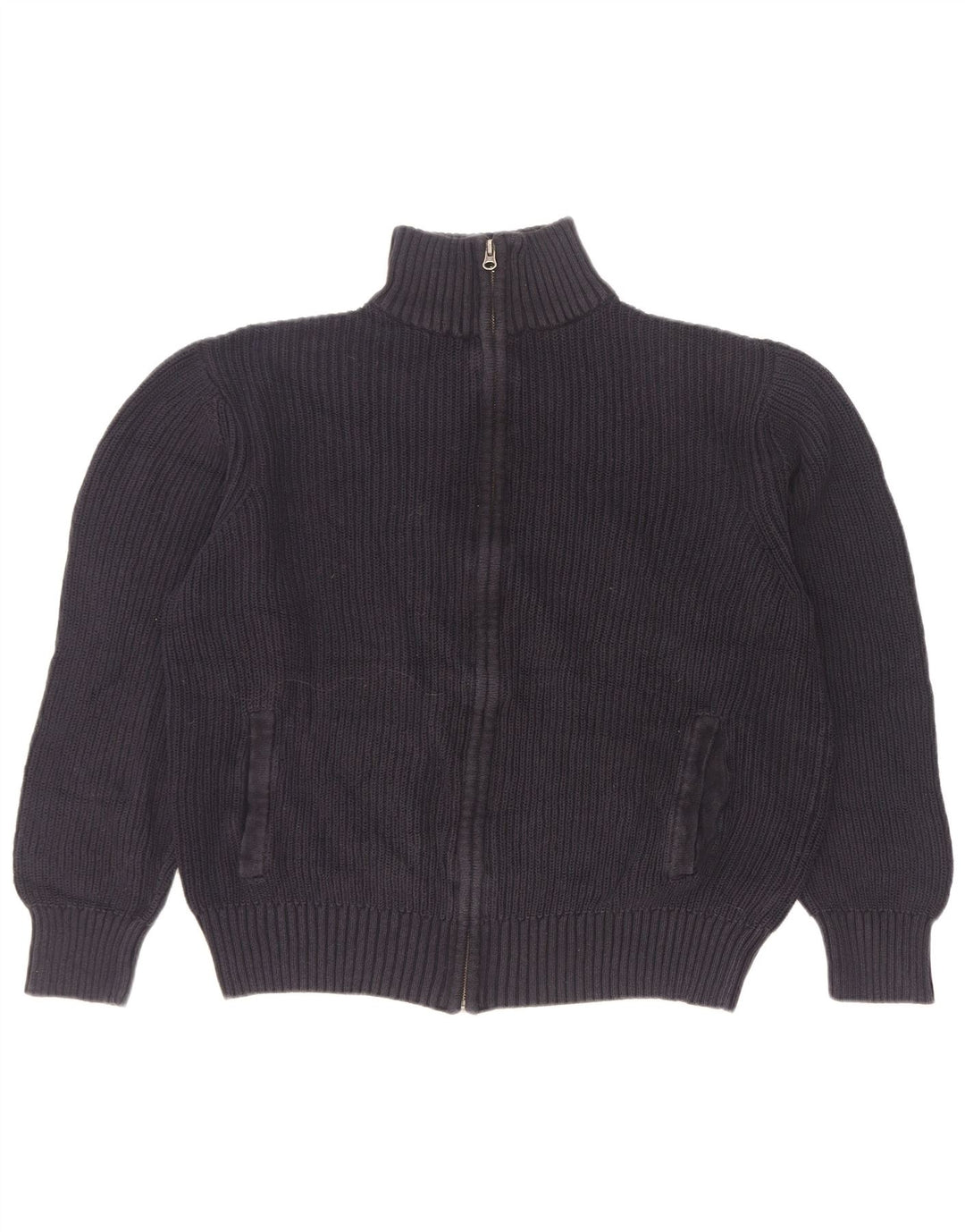 Marks & Spencer Pull Cardigan Homme Bleu Marine Moyen Coton