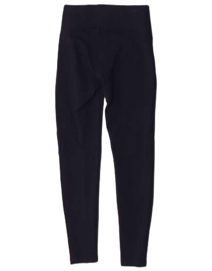 MARKS & SPENCER Womens Leggings UK 6 XS  Navy Blue Viscose