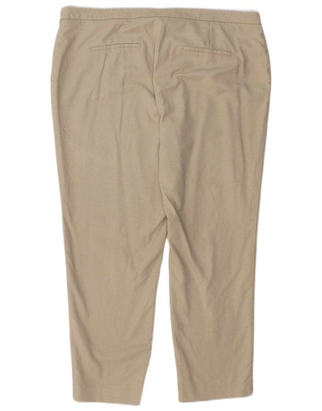 CALVIN KLEIN Pantalon court droit pour femme US 16 2XL W38 L27 Beige