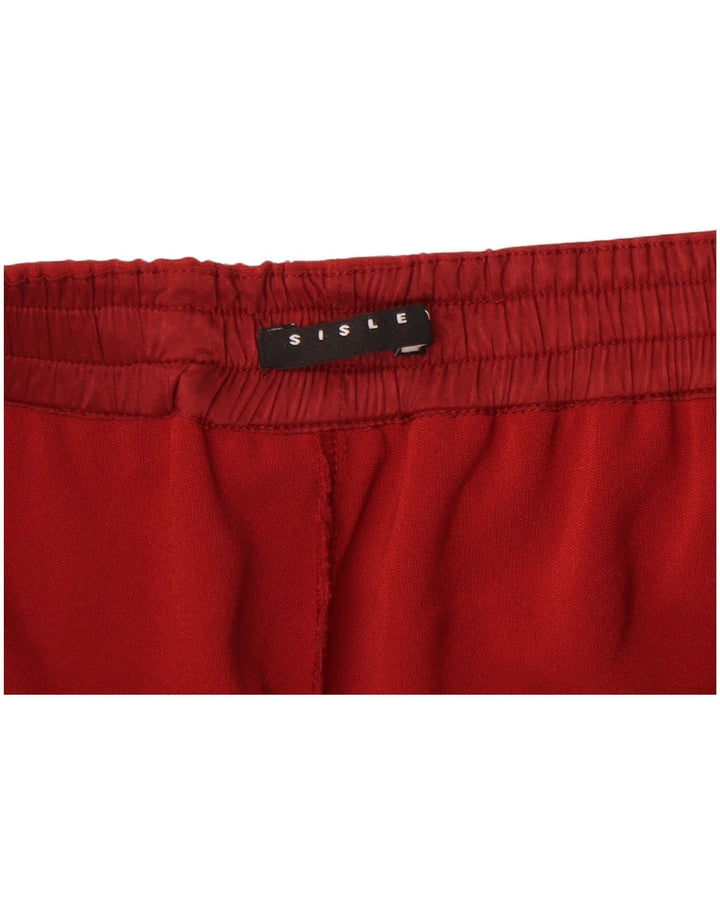 Sisley Pantalon De Survêtement UK 14 Rouge Moyen Femme