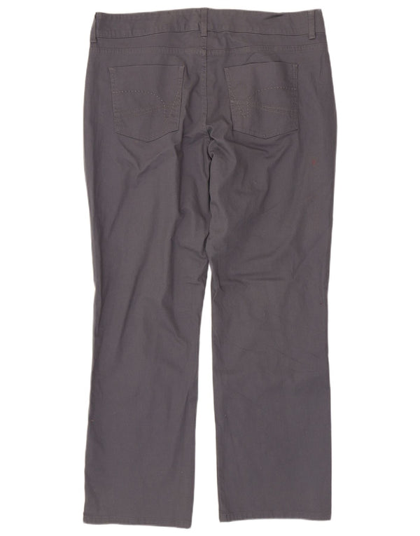 Lee Pantalon décontracté droit pour femme US 18 2XL W38 L31 Gris Coton