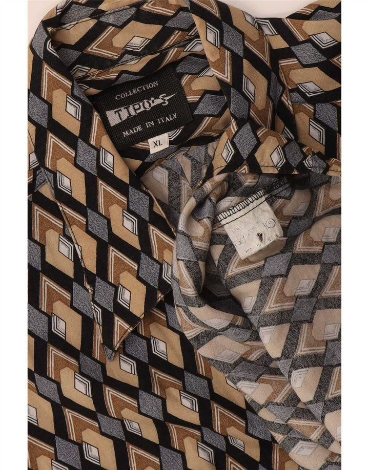 Tipo' S Chemise Manches Courtes Homme XL Coton Géométrique Multicolore