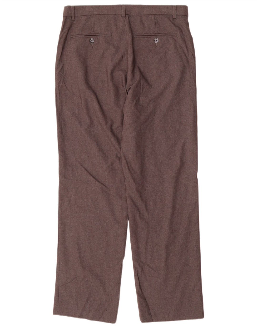 CALVIN KLEIN Pantalon de Costume Droit Homme W32 L30 Gris Polyester