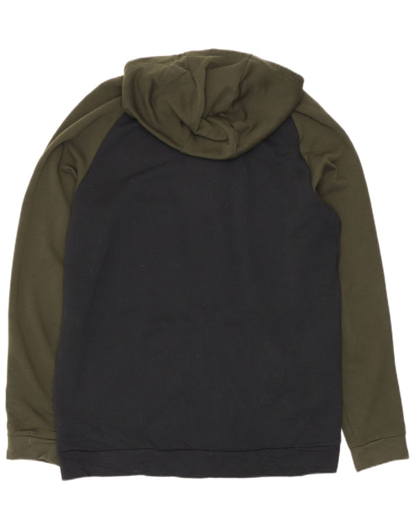 Nike Pull à capuche zippé pour homme Grand polyester color block noir
