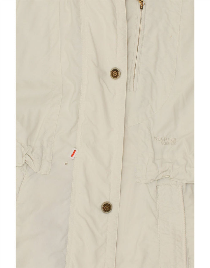KLEPPER Womens Windbreaker Coat UK 16 Large White Vintage Klepper and Second-Hand Klepper from Messina Hembry 