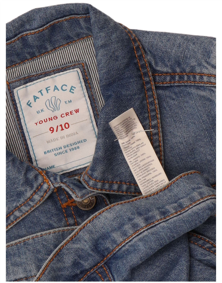 Veste en jean fille Fat Face 9-10 ans bleu coton