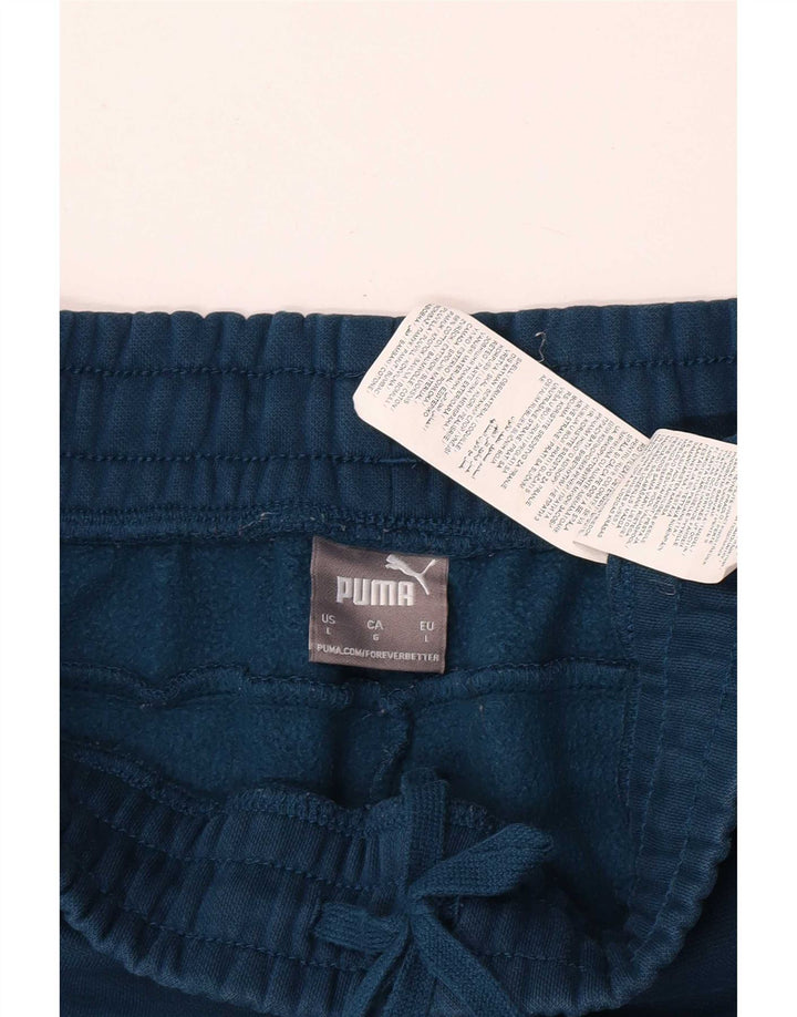 Puma Pantalon de survêtement pour homme en coton bleu Taille L