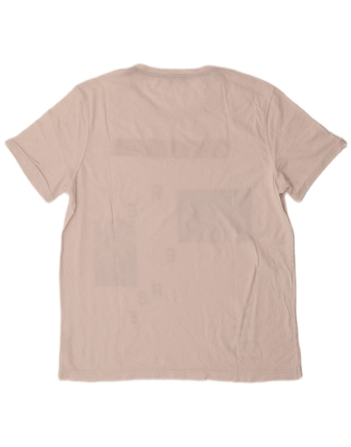 Benetton T-Shirt Graphique Homme Blanc Moyen