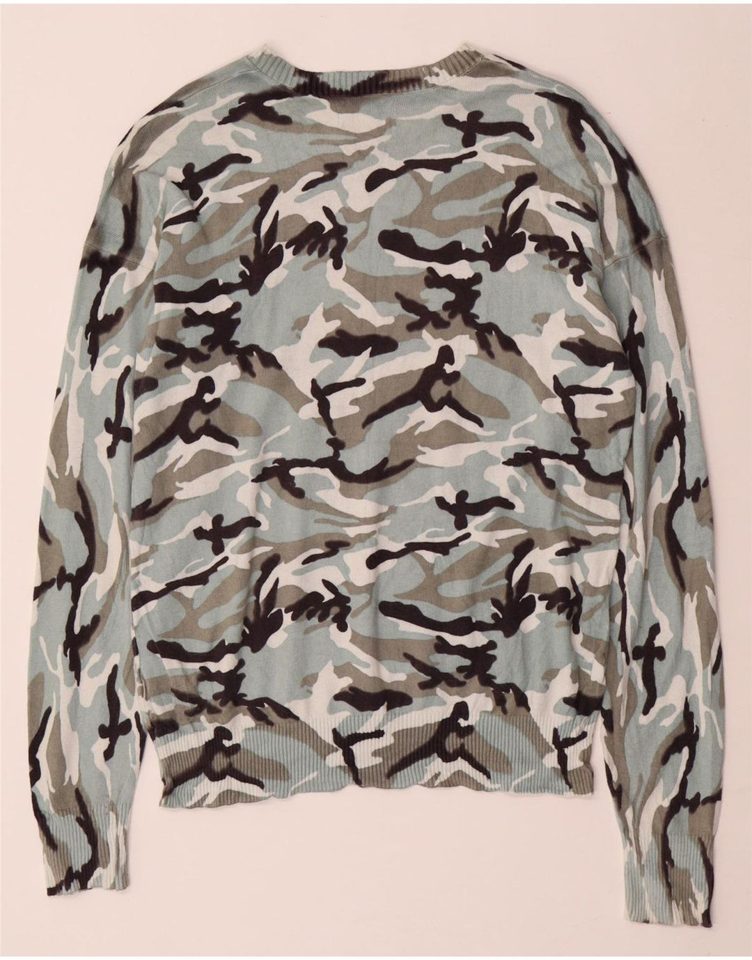 CALVIN KLEIN JEANS Pull col bateau pour femme UK 14 Bleu moyen