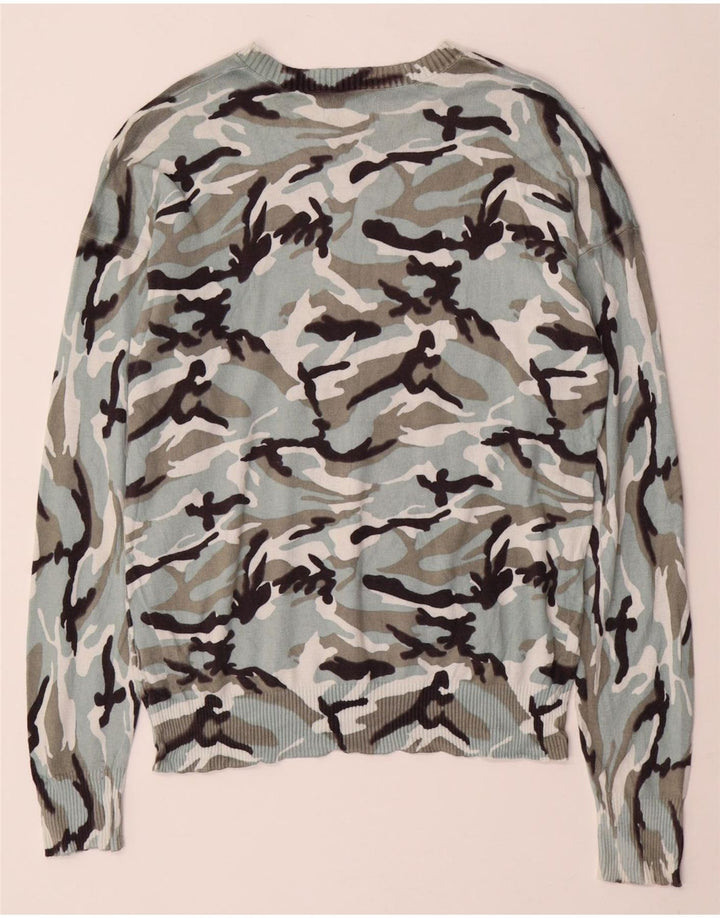 CALVIN KLEIN JEANS Pull col bateau pour femme UK 14 Bleu moyen