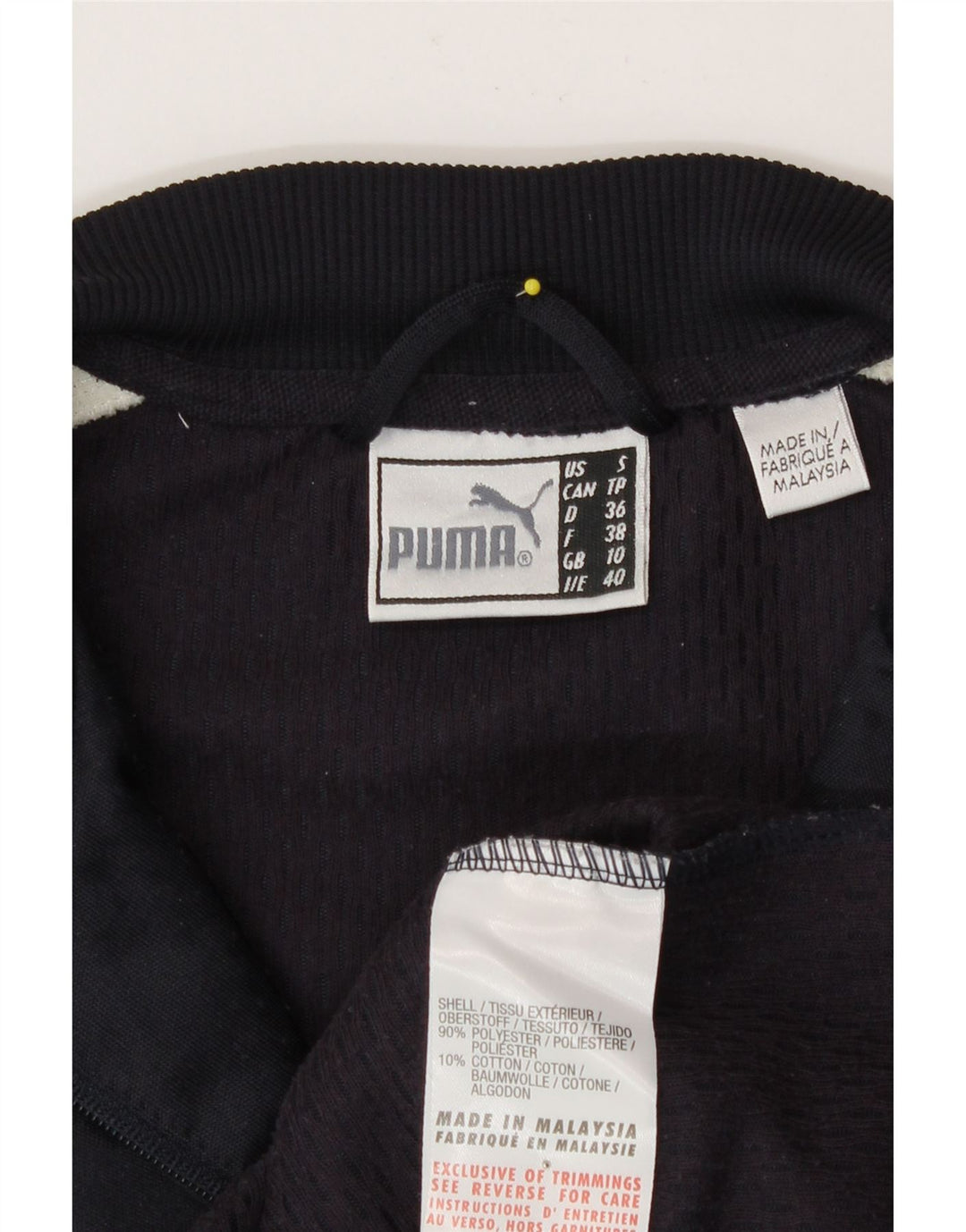 Puma Veste de survêtement pour femme UK 10 Small Bleu marine Colourblock