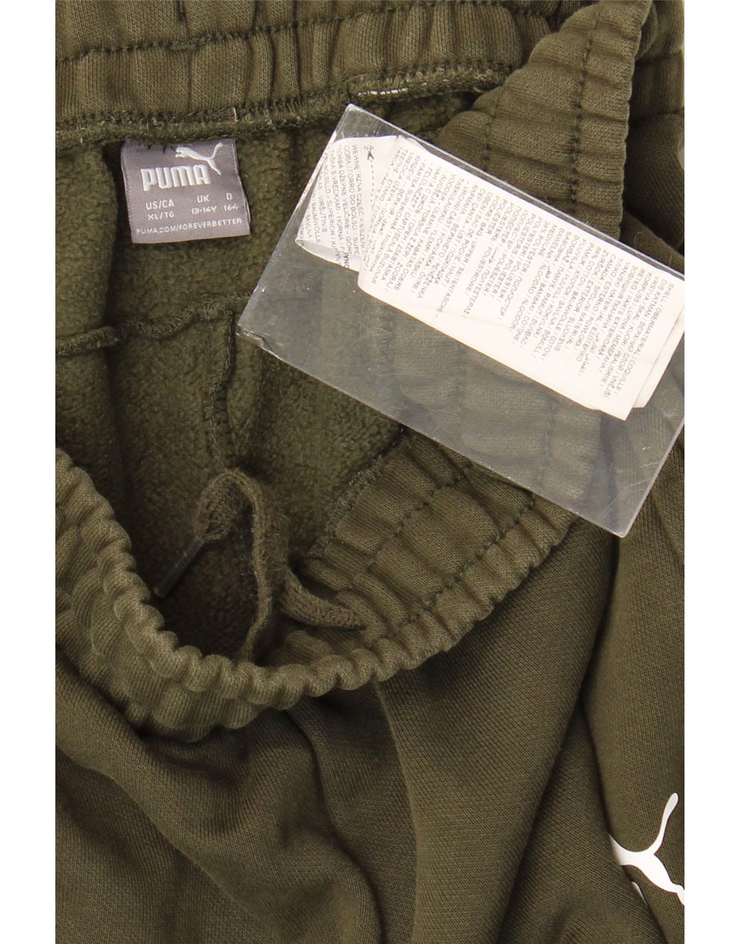 PUMA Pantalon de survêtement garçon 13-14 ans Kaki Coton