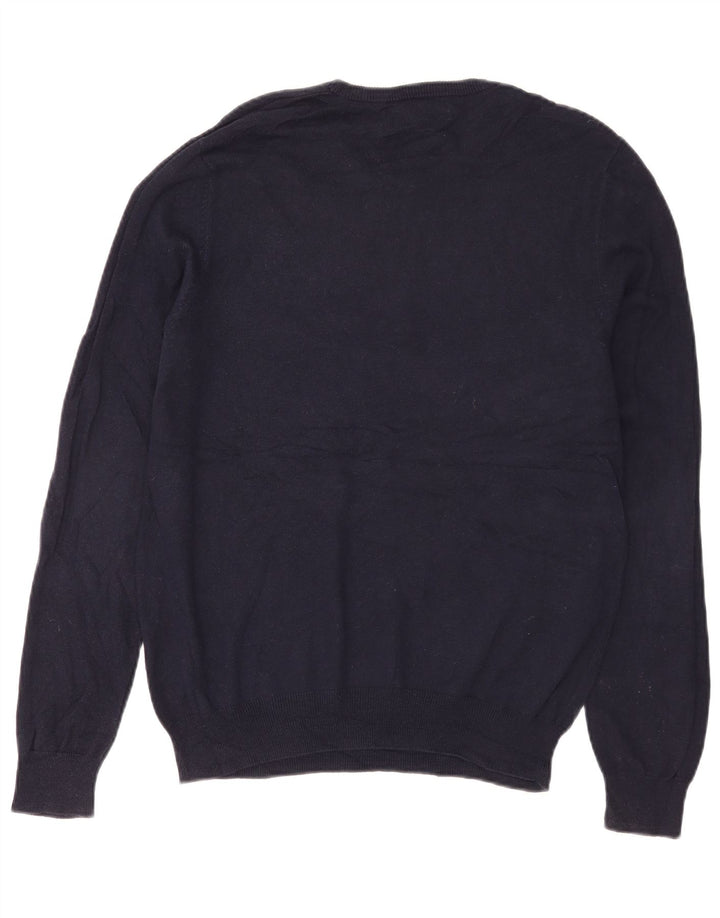 Marks & Spencer Pull col rond homme bleu marine moyen coton