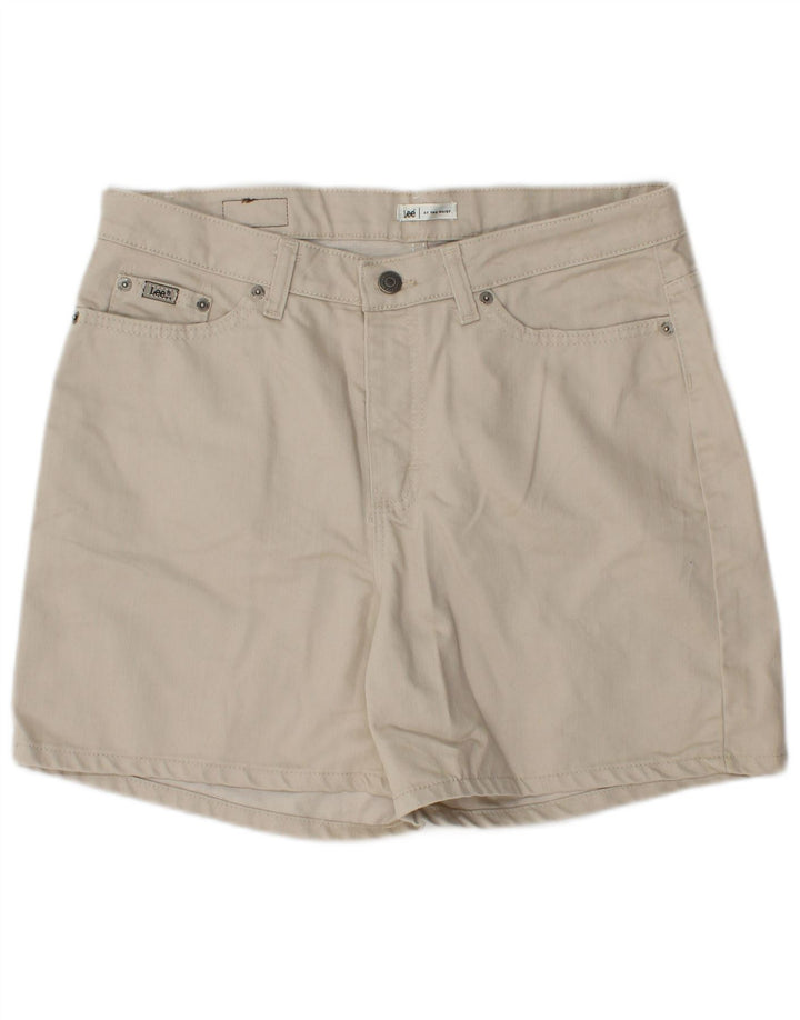LEE Short décontracté pour femme US 12 Large W32 Coton Beige