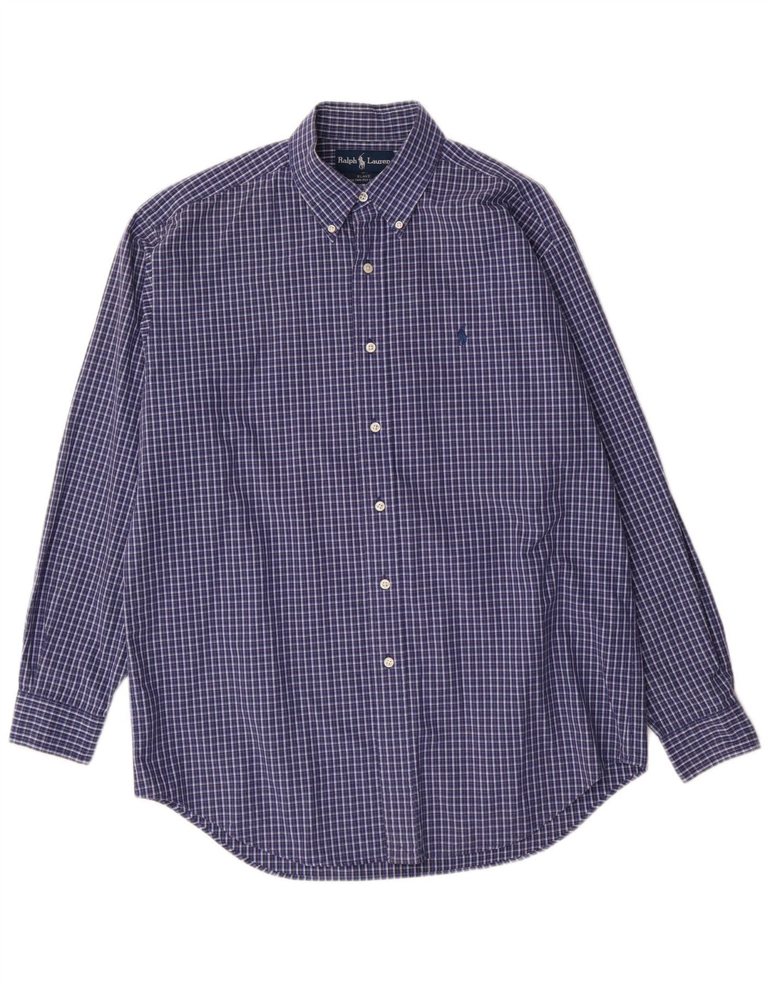 Ralph Lauren Chemise décontractée Blake pour homme en coton à carreaux bleu moyen