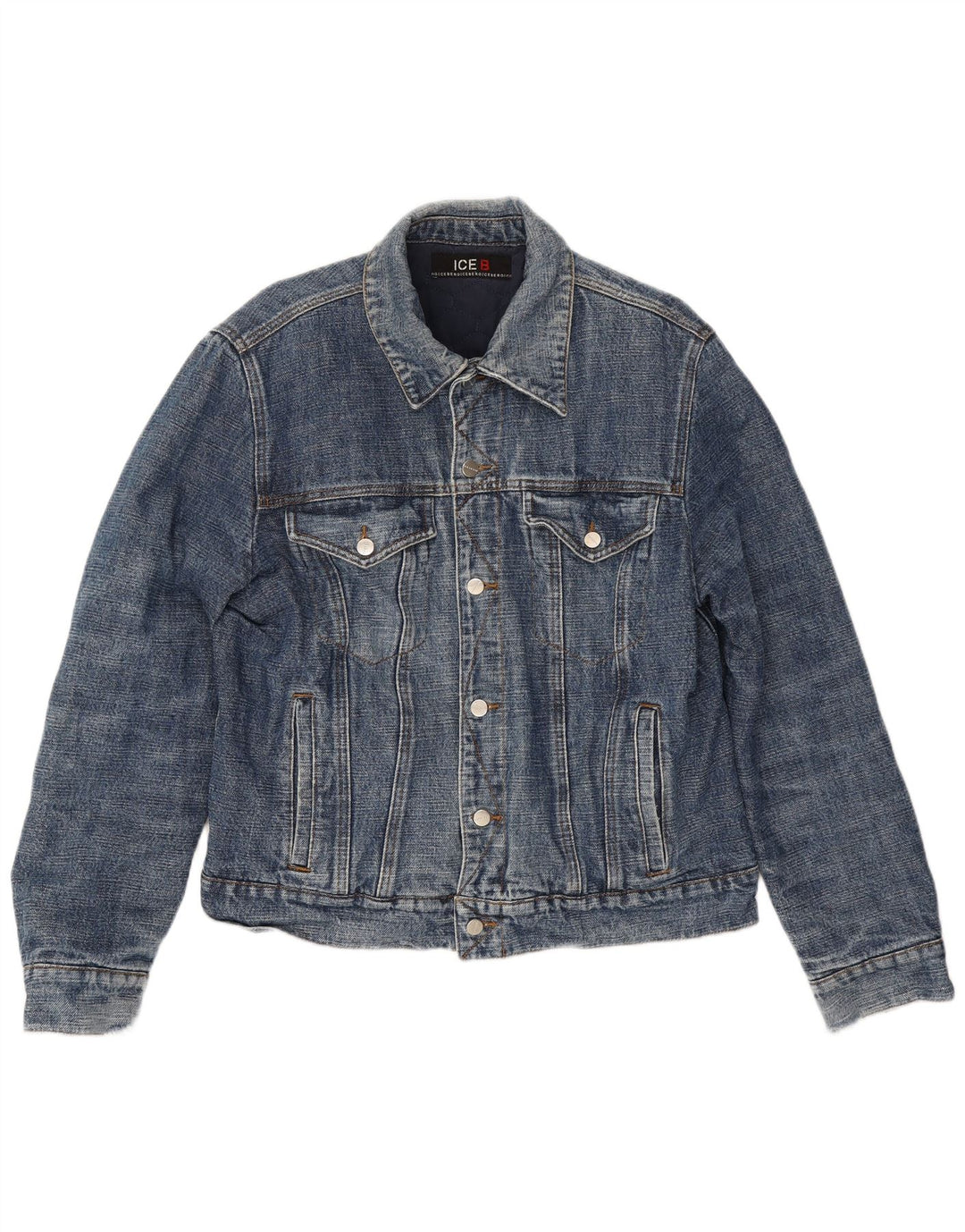 Iceberg Veste en Jean Homme IT 54 2XL Bleu Coton