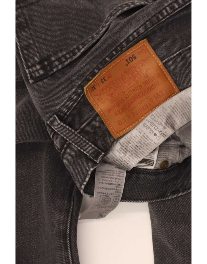 Levi's Jean Droit 501 Homme Gris W33 L32 Coton