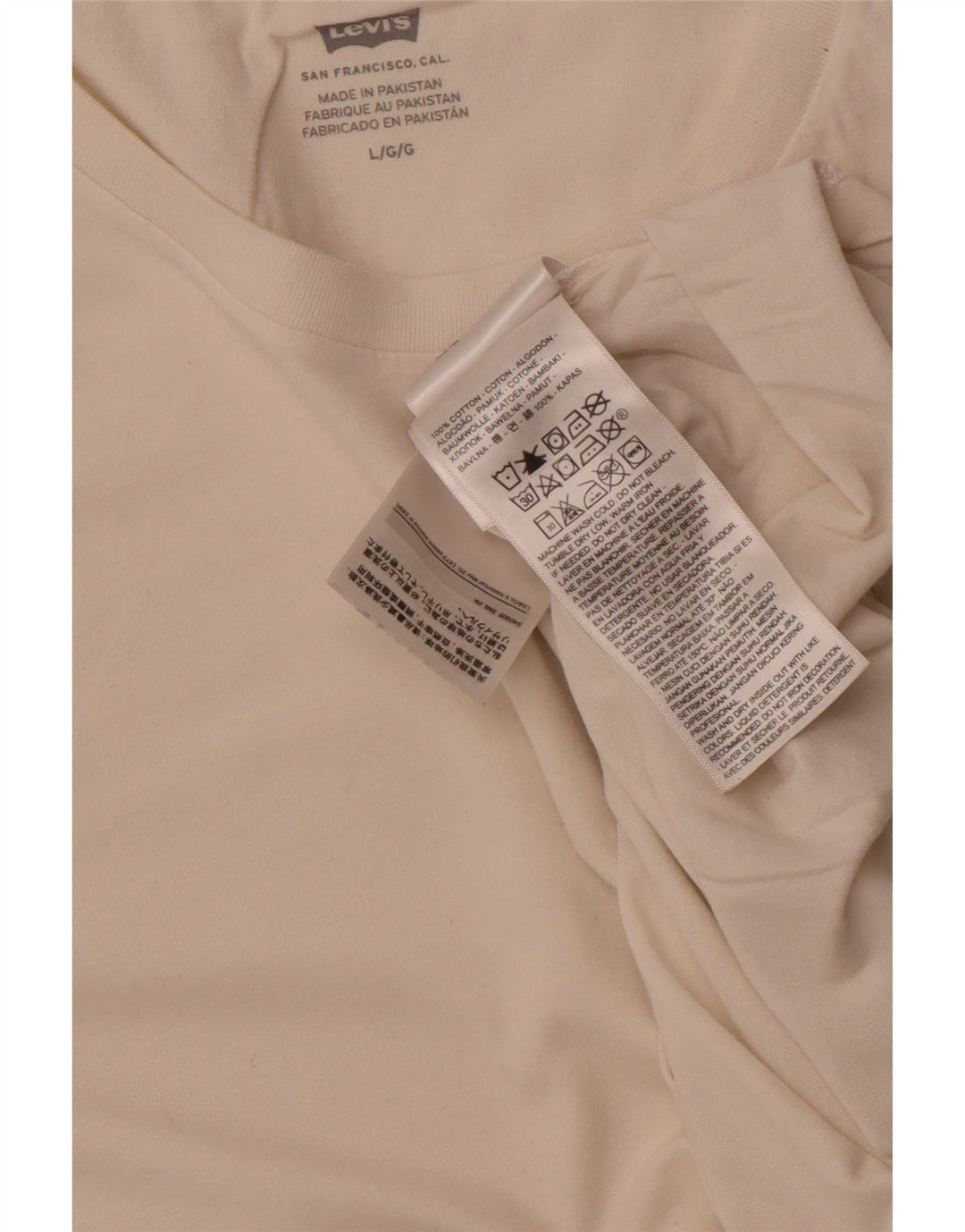 Levi's T-Shirt Homme Blanc Large Coton