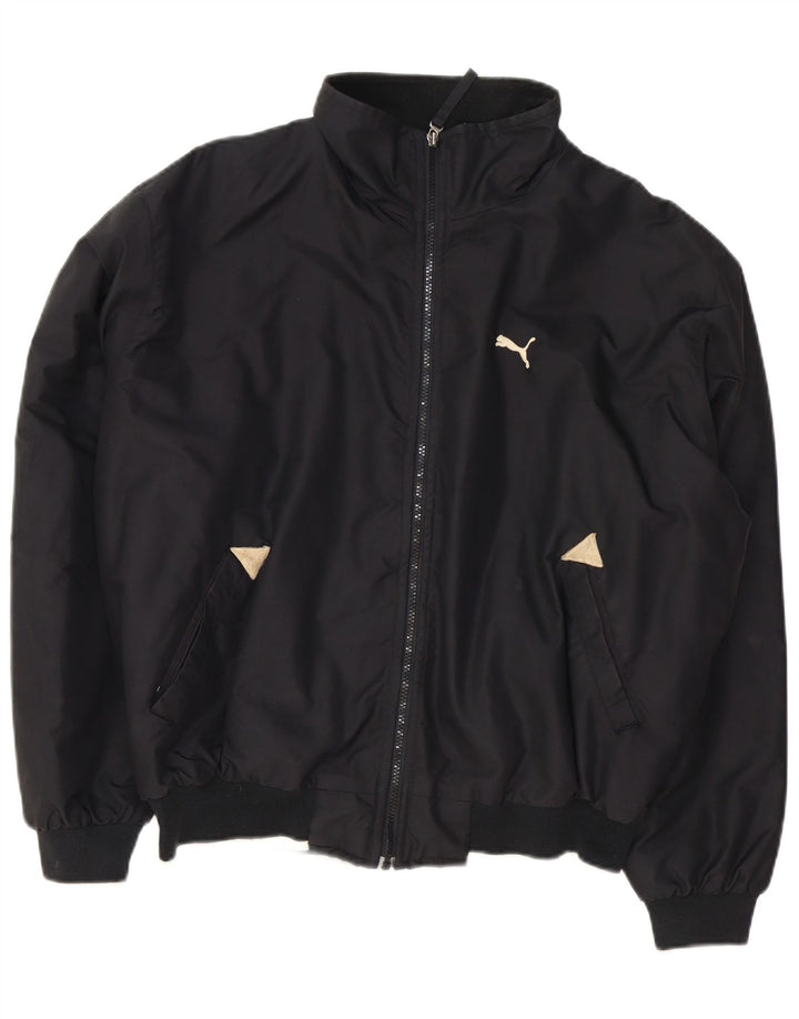 Puma Veste Bomber Coupe Ample Homme UK 38 Noir Moyen