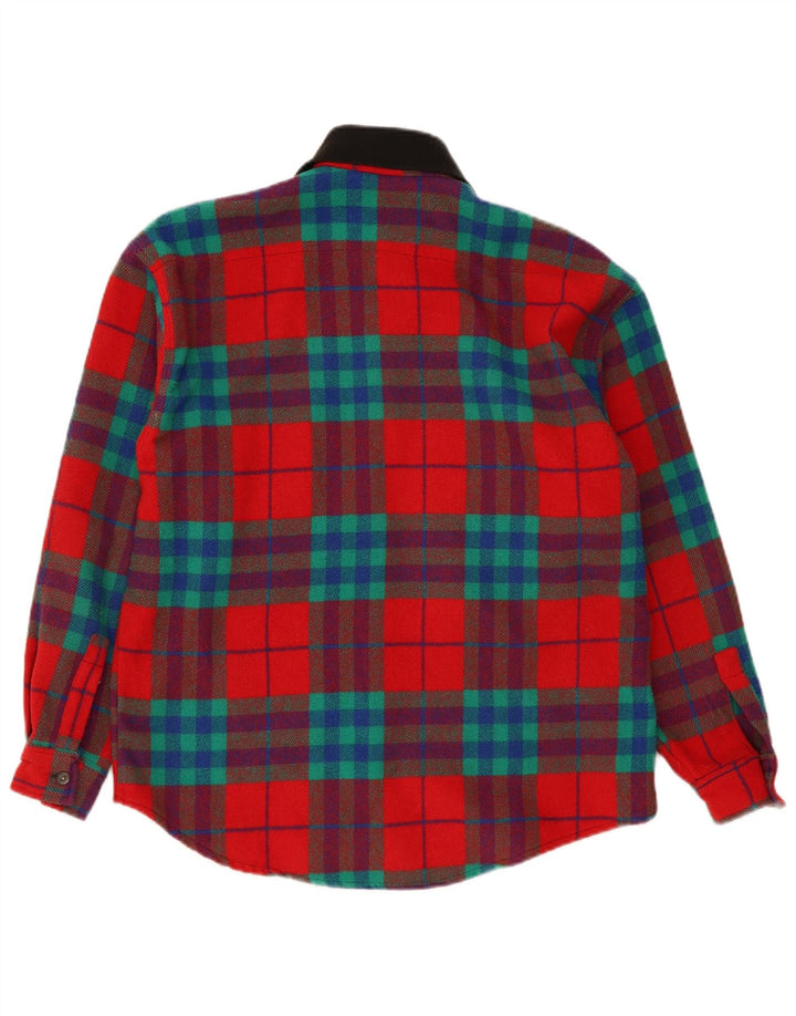 Tipo' S Chemise Flanelle Homme Petit Carreau Rouge Laine