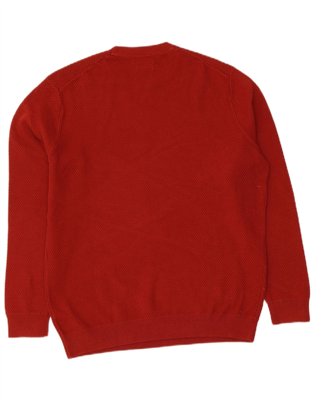 Massimo Dutti Pull à col rond pour homme en coton bordeaux moyen