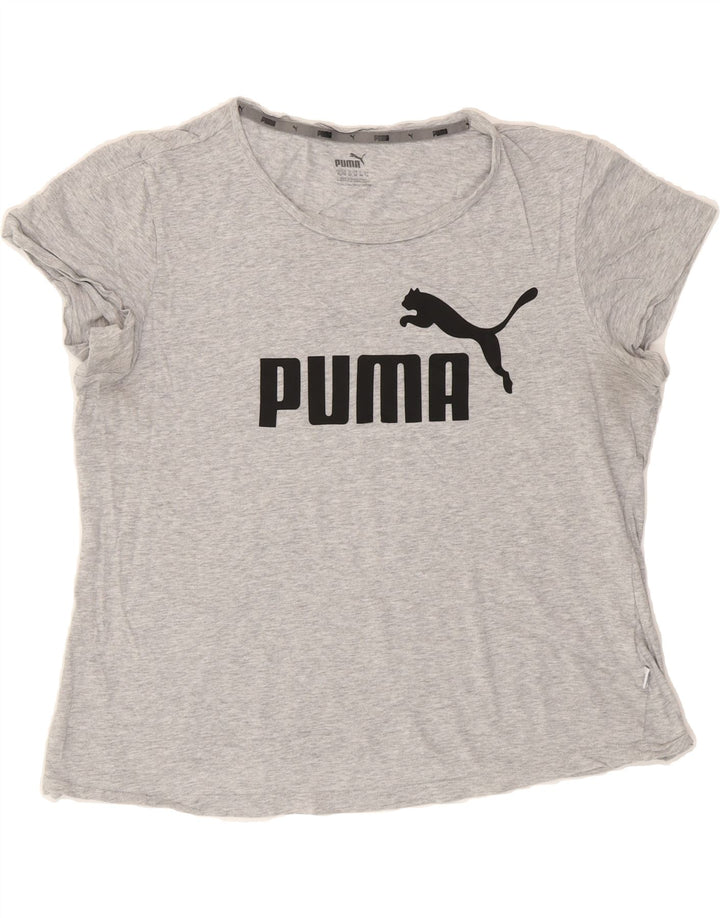 PUMA Womens Graphic T-Shirt Top UK 16 Large Grey Vintage Puma and Second-Hand Puma from Messina Hembry 