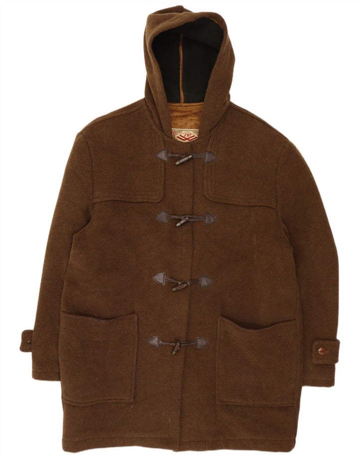 Zip Duffle Coat à capuche pour femme UK 20 2XL Kaki Laine