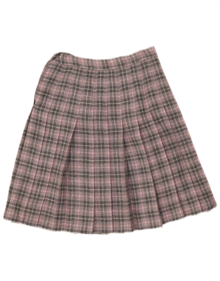 vintage Femme Jupe A-Line W26 Petit Carreau Rose