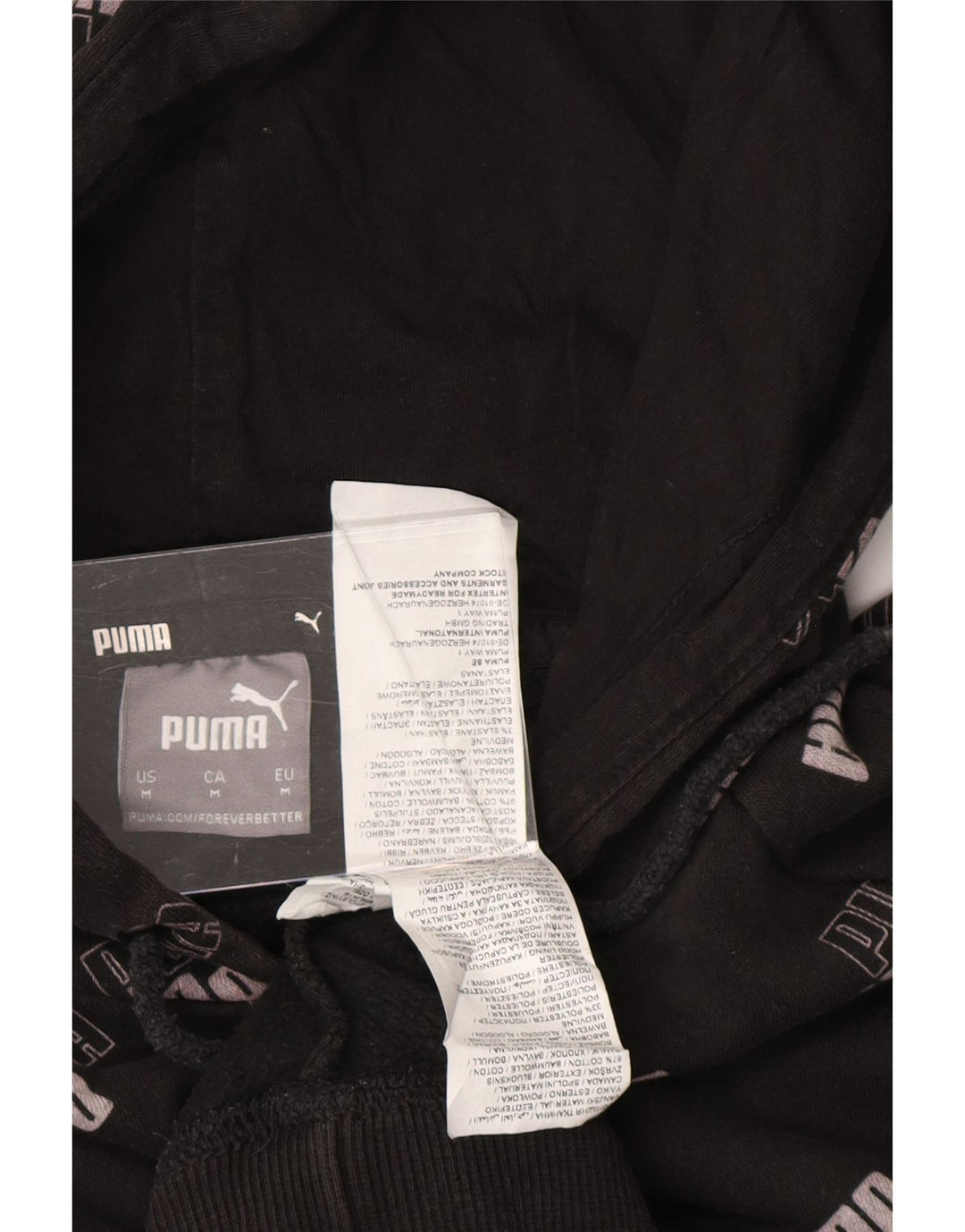 PUMA Sweat à Capuche Graphique Homme Noir Moyen Coton
