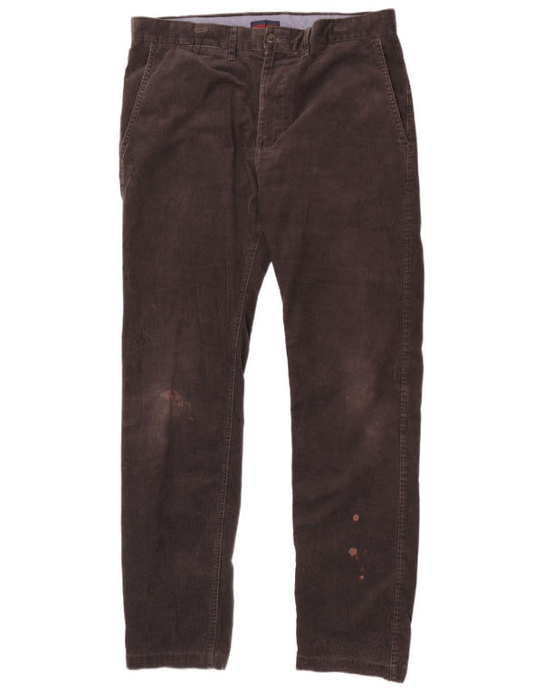 Marks & Spencer Pantalon droit en velours côtelé Blue Harbor pour homme W36 L33 Gris