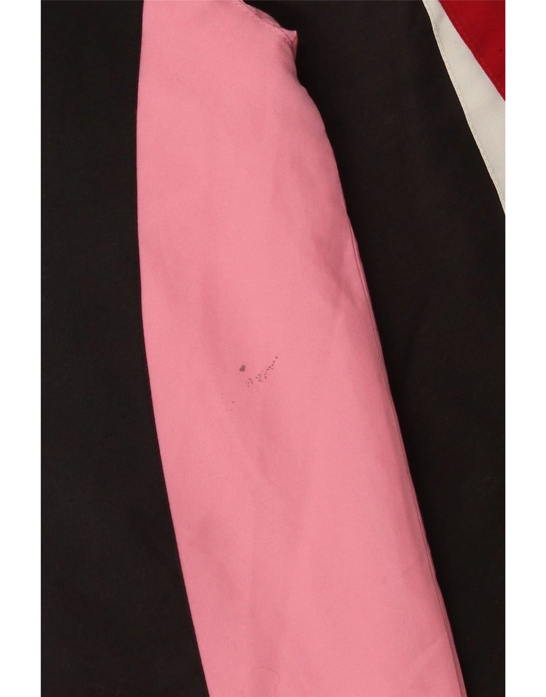 vintage Mens Survêtement Top Veste Petit Noir Colourblock Polyester