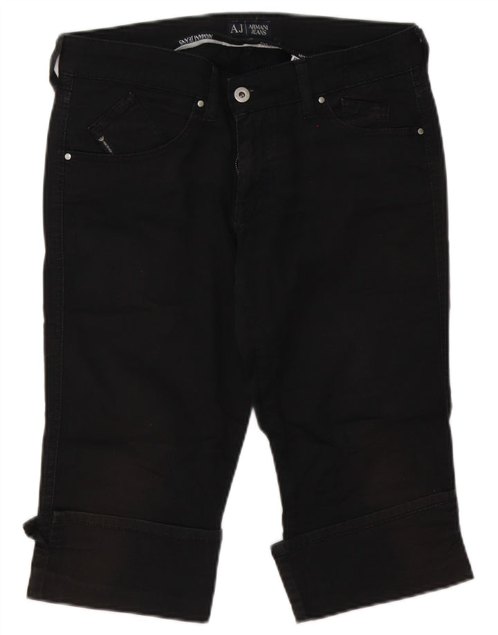 Armani Femme Capri Jeans W29 Coton Noir Moyen