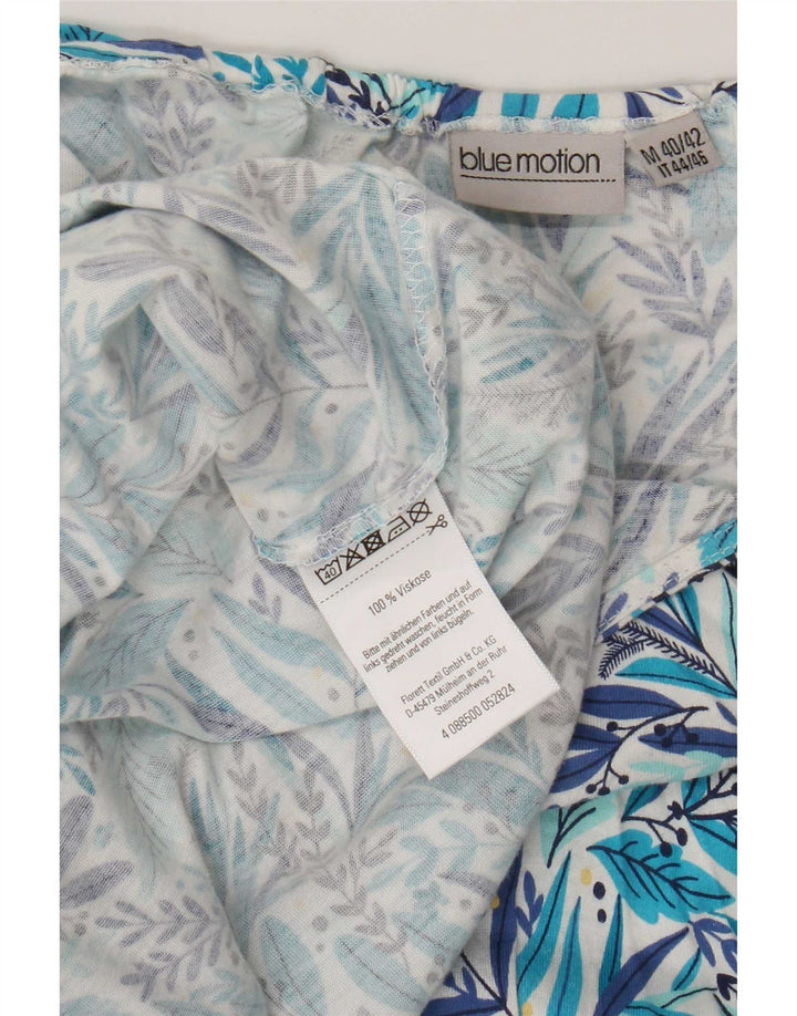 Blue Motion Robe Maxi Licou Femme EU 40/42 Viscose Florale Bleu Moyen