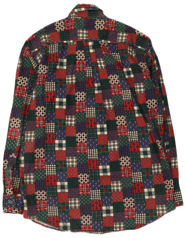 Azzurra Chemise en flanelle pour homme Taille 15 3/4 40 Patchwork multicolore moyen