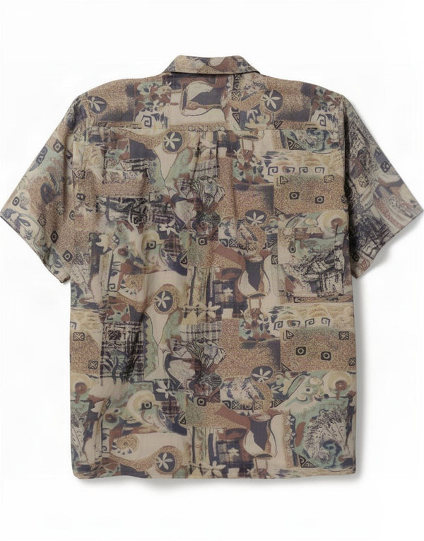 vintage Chemise à manches courtes pour hommes Grand Multicolore