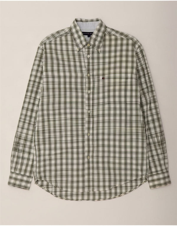 Tommy Hilfiger Chemise Homme Grand Carreau Vert Coton