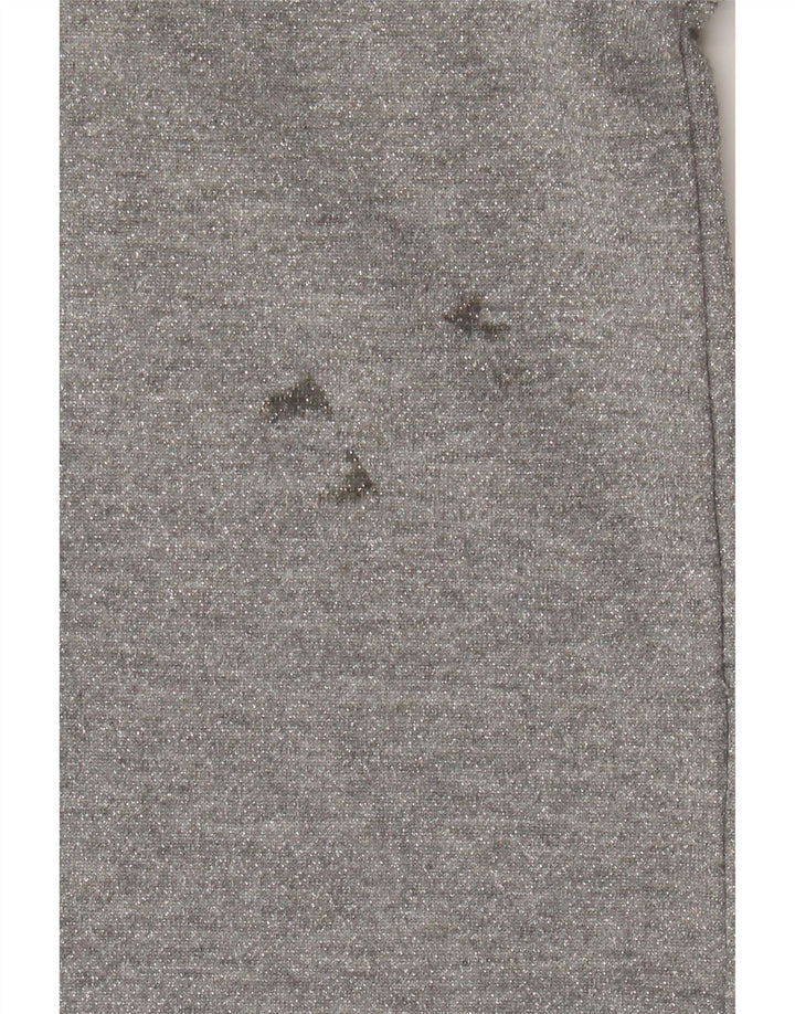 DKNY Pull à capuche surdimensionné graphique pour femme UK 14 Gris moyen Polyester