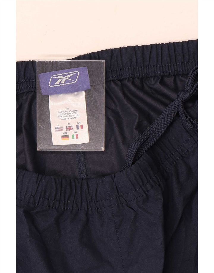Reebok Pantalon de survêtement pour femme UK 14 Large Bleu marine Polyester