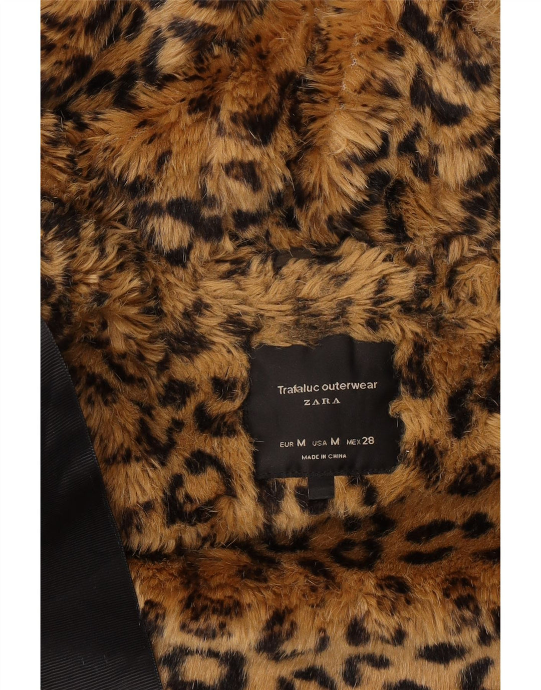 Zara Parka à capuche pour femme UK 14 Medium Kaki Polyester