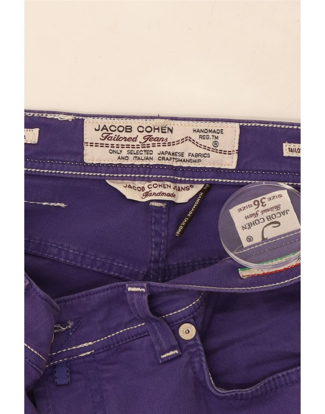 JACOB COHEN Womens Slim Jeans W36 L29 Purple Cotton Vintage Jacob Cohen and Second-Hand Jacob Cohen from Messina Hembry 