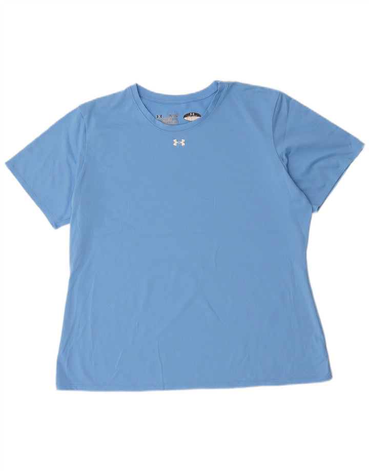 UNDER ARMOUR T-shirt Heat Gear pour femme UK 18 XL Bleu Polyester