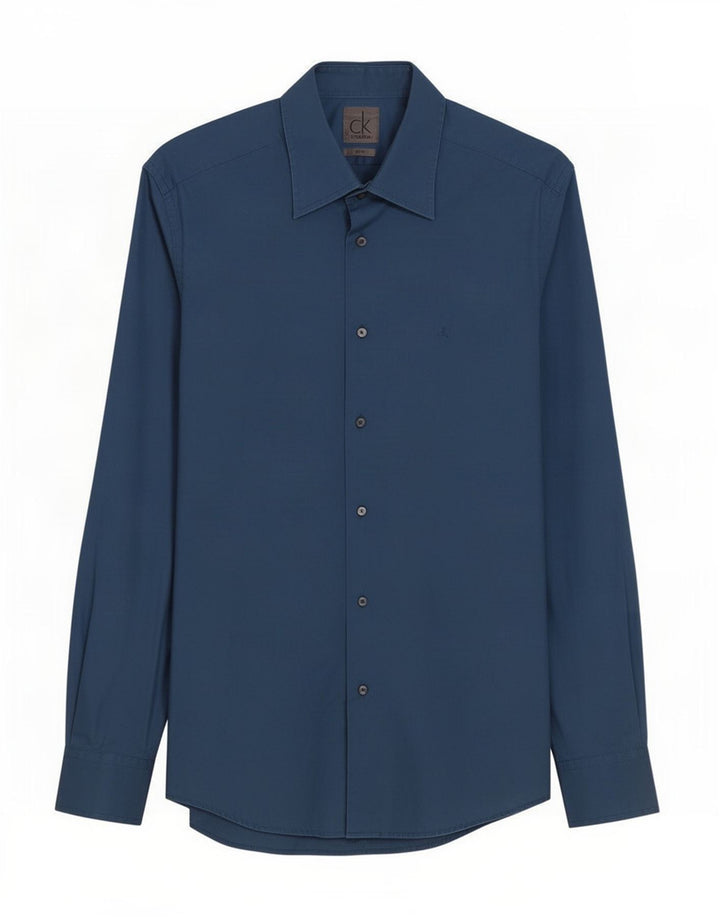 Calvin Klein Chemise Slim Fit Homme Bleu Moyen Coton