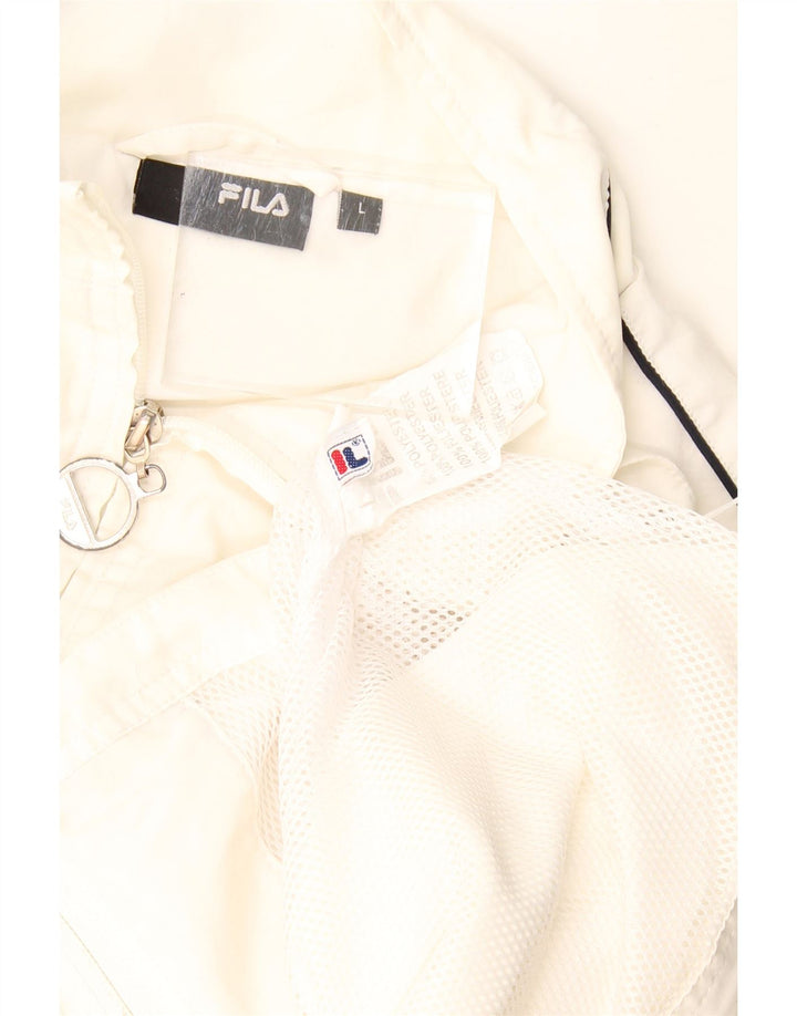 Fila Veste de survêtement pour femme UK 16 Large Blanc Polyester
