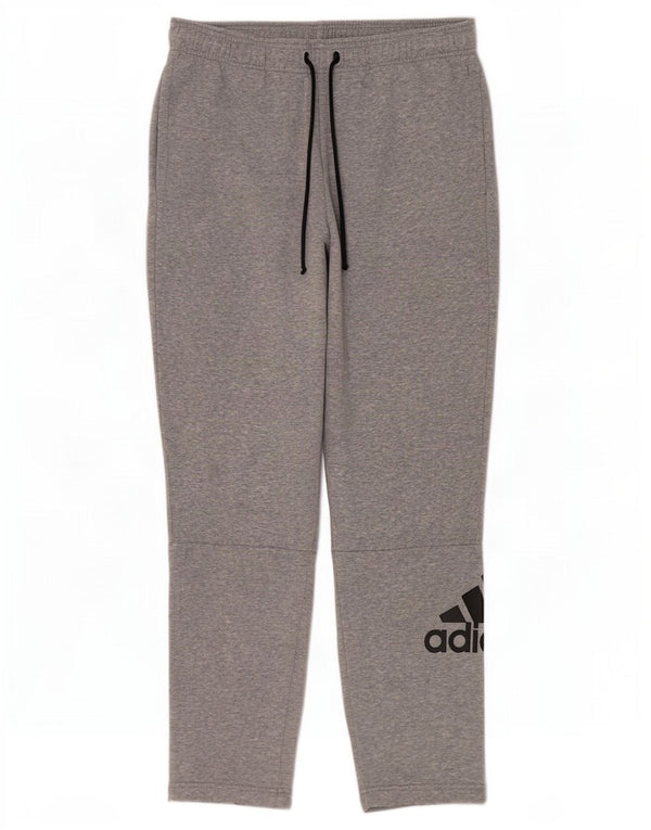 Adidas Pantalon de survêtement graphique pour hommes, grand coton gris