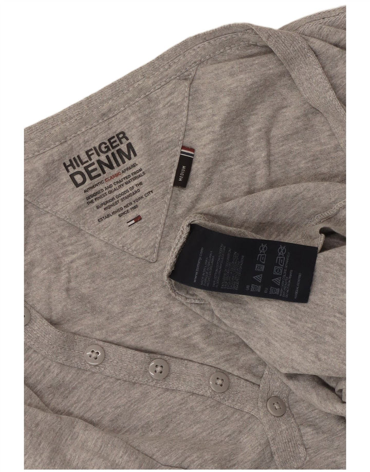 Tommy Hilfiger Haut à manches longues pour femme UK 14 Gris moyen Coton